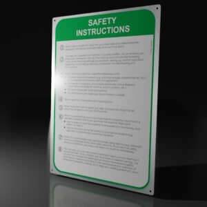 Blechtafel Sicherheitshinweise | ergo-safe